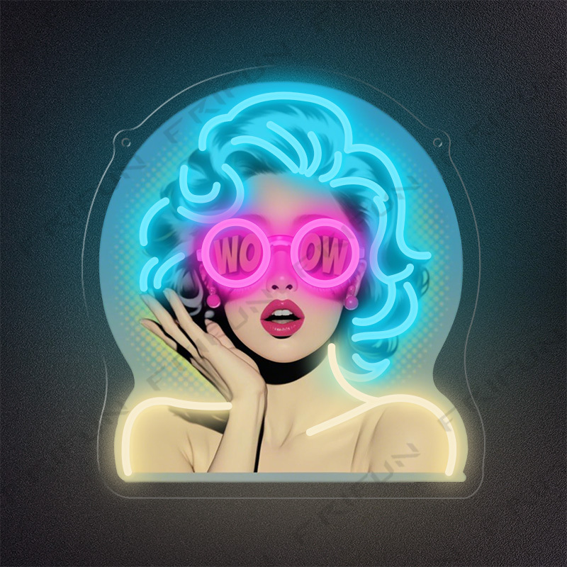 Lighting Decor Wow - WOW Curl Girl Neon Tabela UV