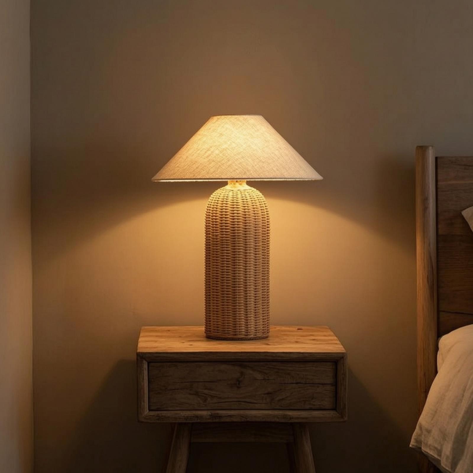 Yatak Başı Lambası Rattan Taba - Room Lighting Bedroom Decor incelemesi ve fiyatı