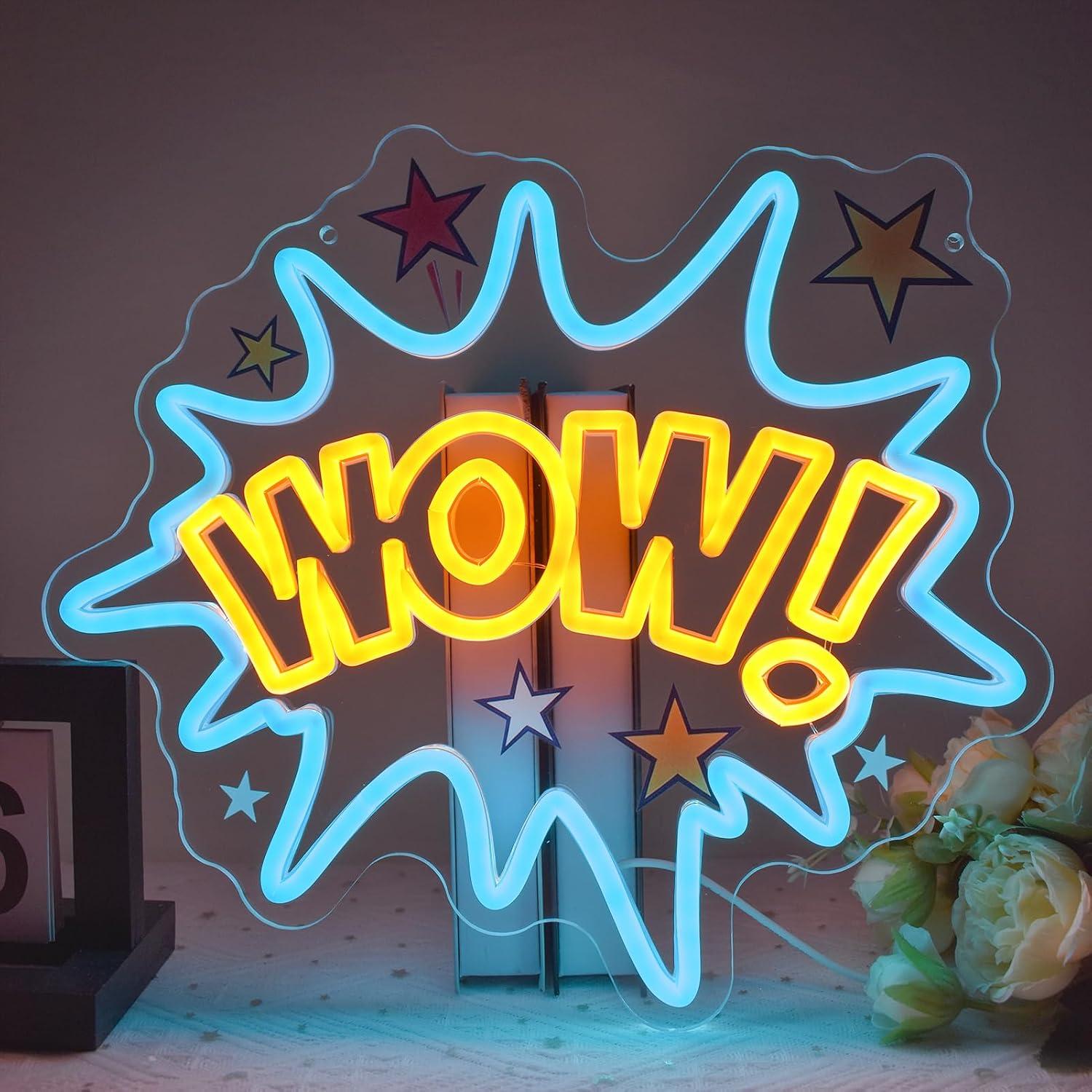 WOW Neon Tabela USB Kısılabili - Lighting Decor Wow incelemesi ve fiyatı