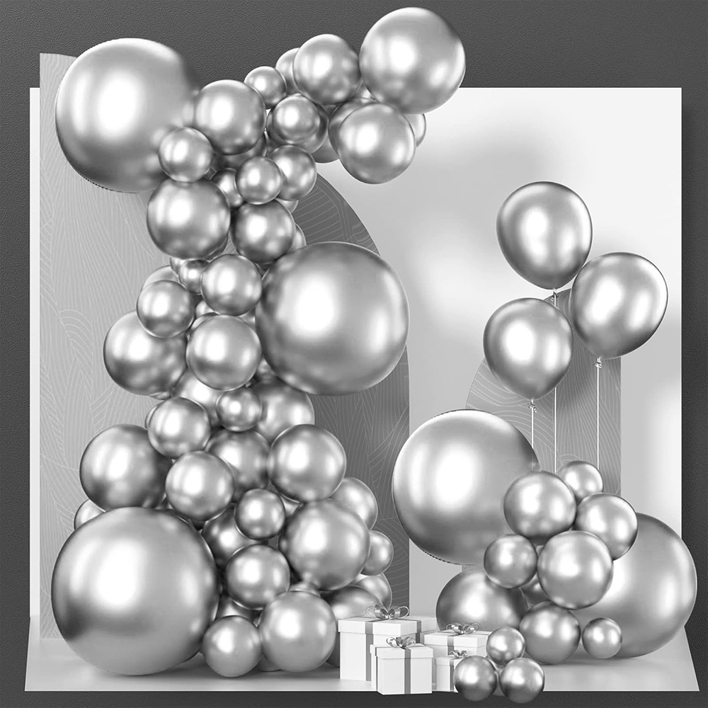 68 Adet Metalik Gümüş Balonlar - Lighting Decoration Wedding incelemesi ve fiyatı