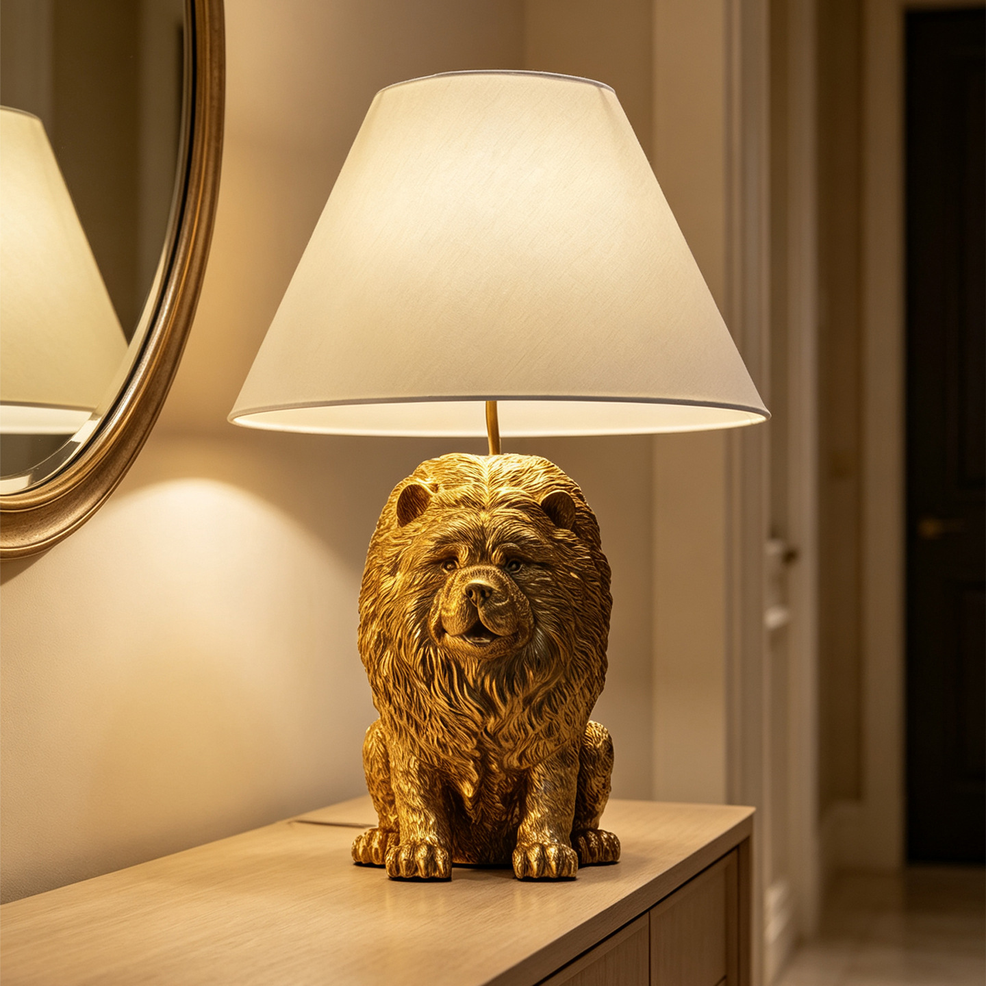 Yaratıcı Chow Chow Hayvan Figü - Room Lighting Bedroom Decor incelemesi ve fiyatı