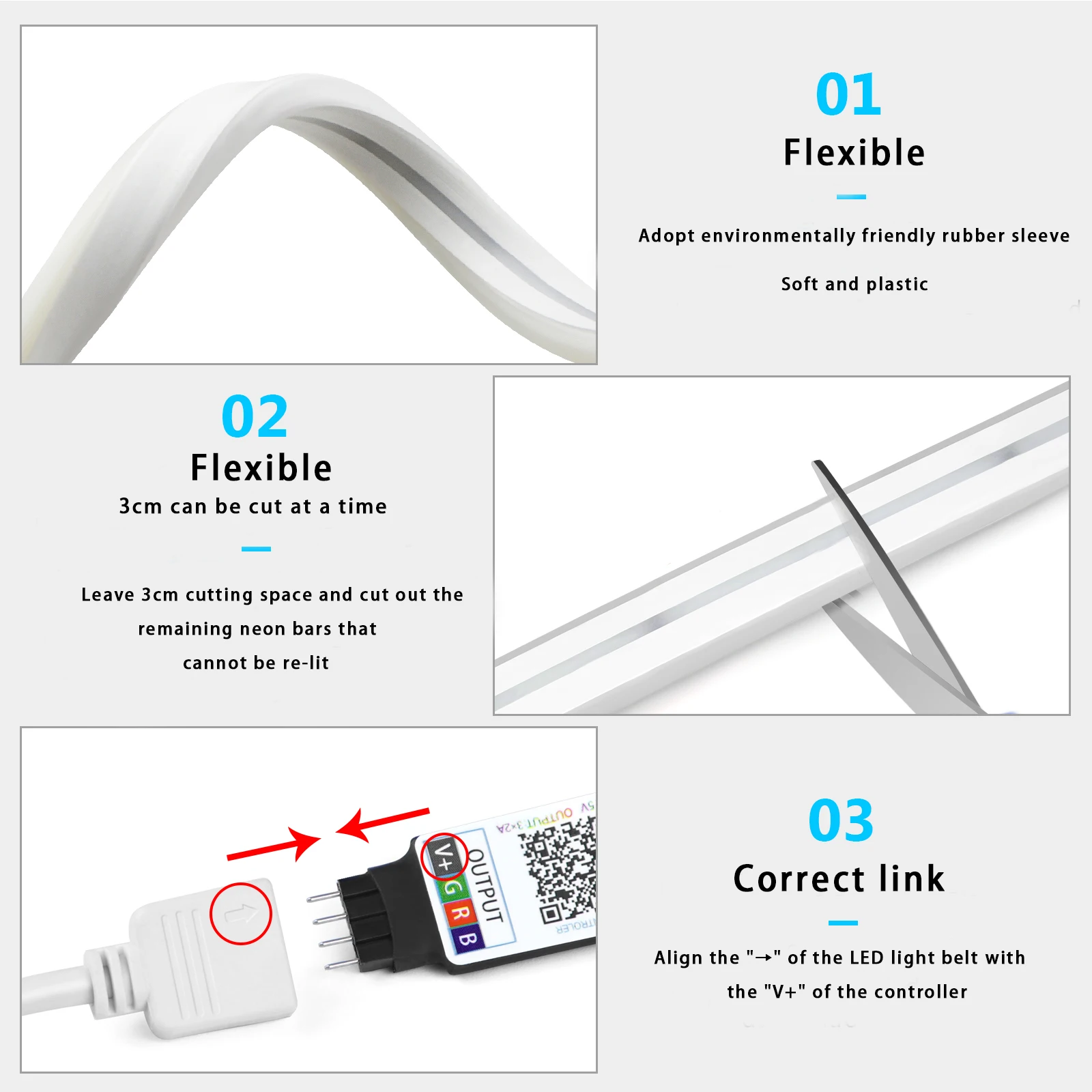 1-5m RGB LED Neon Şerit Işık 5 - Lighting Decor Items incelemesi ve fiyatı